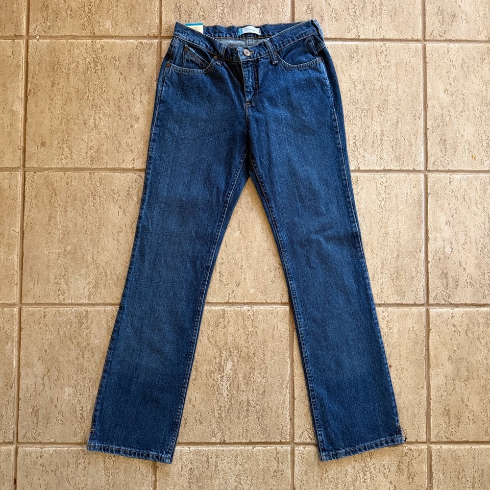 Wrangler Women's 5/6 X 34 Cash Mid Rise Vented Hem‎ Ultimate Riding Jean NWT